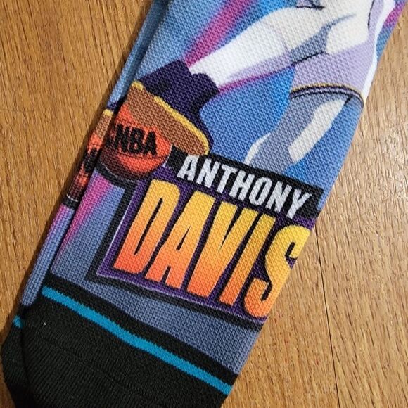 Stance X NBA Anthony Davis Fast Break Socks Crew Length Infiknit LA Lakers L - Picture 6 of 9